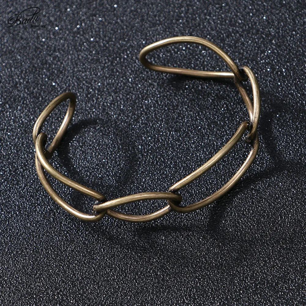 Badu Women Bangle Punk Style Vintage Gold Hollow Out Bracelets 2019 New Hot Fashion Cuff Bracelet Wholesale | Украшения и