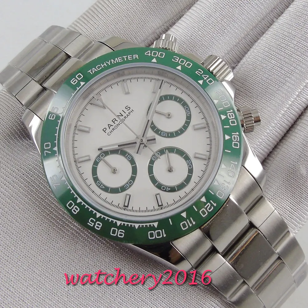 Мужские кварцевые часы с зеленым циферблатом 39 мм | Наручные