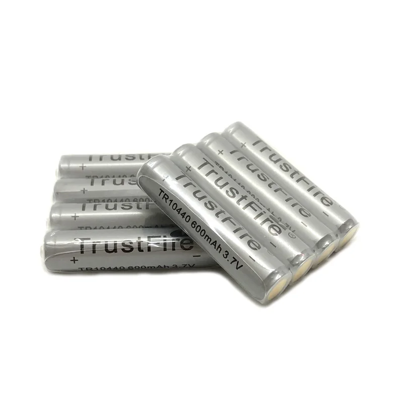 18pcs/lot TrustFire Protected 10440/AAA 600mAh 3.7V Lithium Rechargeable Battery with PCB Power Source for LED Flashlights | Электроника