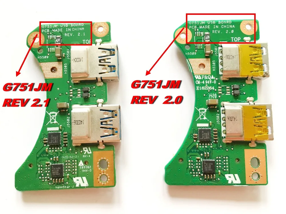 

Original For ASUS G751JM USB board REV 2.1 G751JM USB Board REV 2.0 Tested good Free Shipping