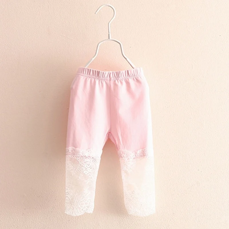 Pink Новинка года; модные детские леггинсы для девочек; удобные брюки стрейч с цветочным принтом для маленьких девочек; 4 цвета - Цвет: Pink