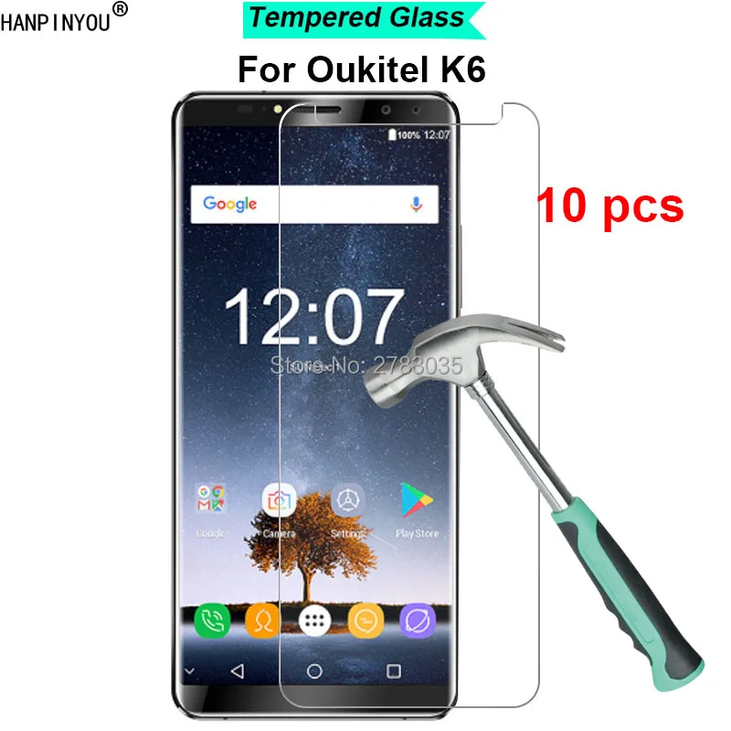 10 шт./лот для Oukitel K6 K 6 0 &quotновая твердость 9H 2.5D ультратонкая закаленная стеклянная