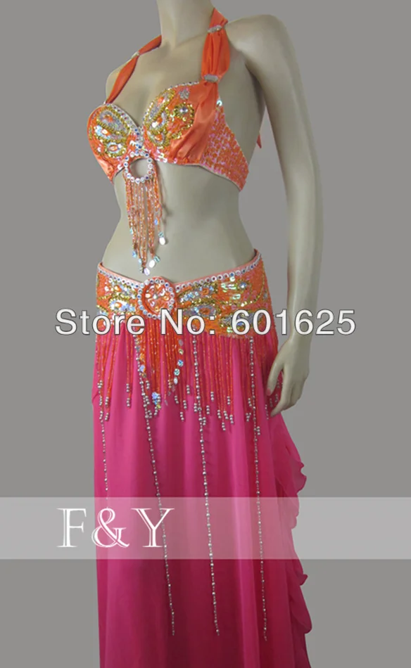 Оптовая продажа Новый набор костюма для танца живота бюстгальтер + пояс 2