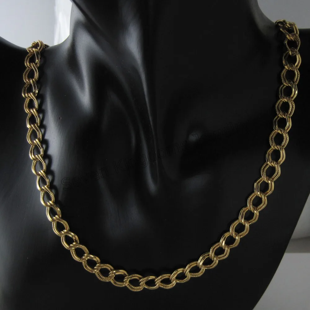 Минимальный заказ 1 шт.-желтый золотой GP крученый овальный звено цепочки в виде 19 7