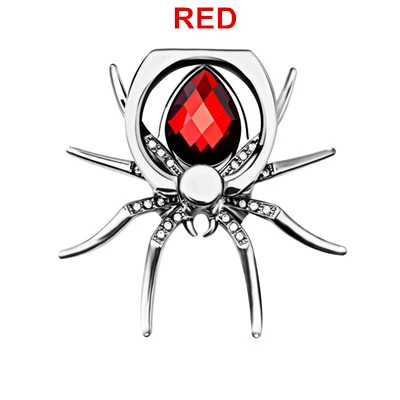 red Кольцо-держатель для мобильного телефона, вращающееся на 360 градусов, подставка для мобильного телефона с металлическим пауком для samsung S10 Iphone X - Цвет: red