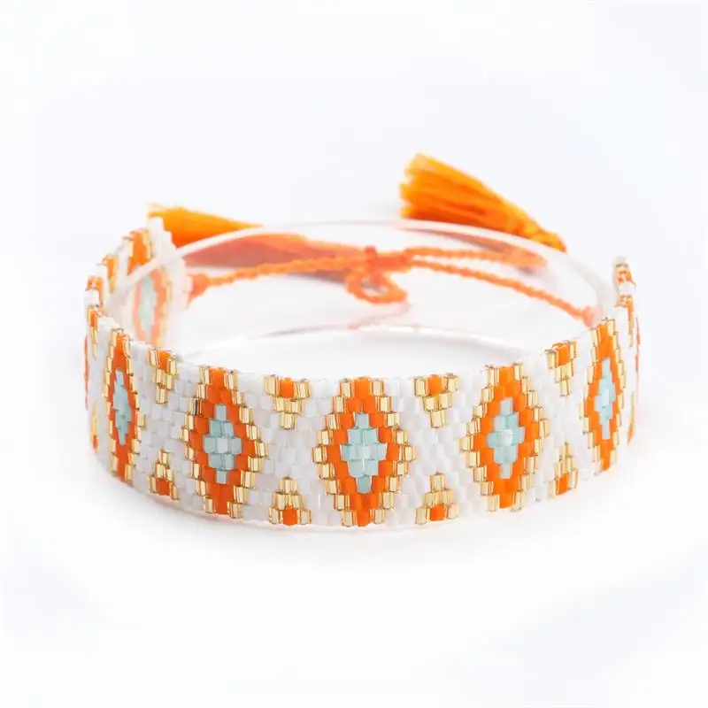 Bracelet-orange Джой богемное платье макси заявление ожерелье Цепочки и ожерелья Для женщин в этническом стиле, с бахромой, ювелирное изделие колье Boho винтажный чокер Мода ожерелье от сглаза - Окраска металла: Bracelet-orange