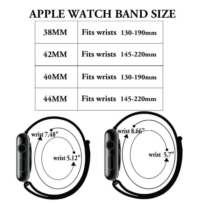 Нейлоновая тканая Спортивная Петля Браслет ремешок для часов Apple iWatch серии 4 3 2
