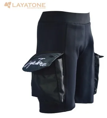 NEW 3mm SCR Neoprene Black Scuba Waterproof Diving Surfing Wetsuit Shorts with Pocket For Men Quick-Dry Bathing BeachSwim Trunks