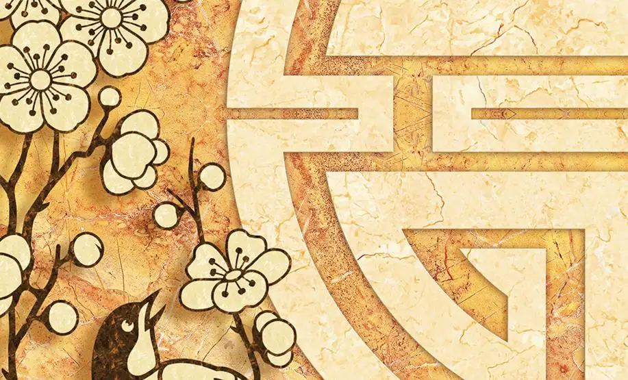 Китайские классические обои для пола 3d мраморные на заказ виниловые