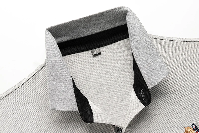 Поло de qualite superieure hauts et shirts Hommes Daffaires hommes marques polo 3D broderie с отложным воротником col hommes polo