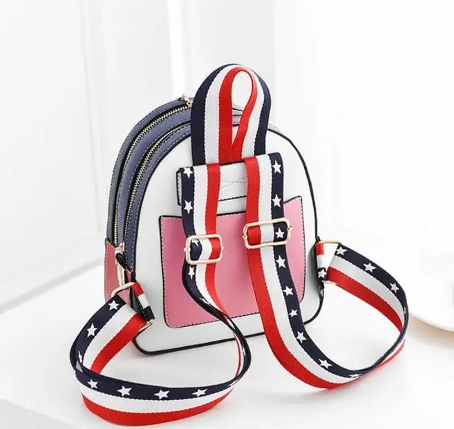 Брендовые женские милые полосатые расшитые блестками рюкзак высокого качества