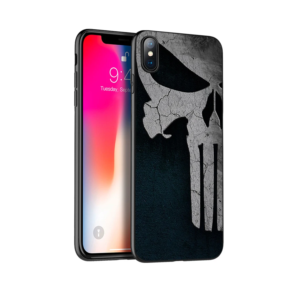 16753 Черный чехол ТПУ для iphone 5 5s se 6 6s 7 8 plus x 10 чехол силиконовый чехол для iphone XR XS MAX чехол Каратель - Цвет: 16753