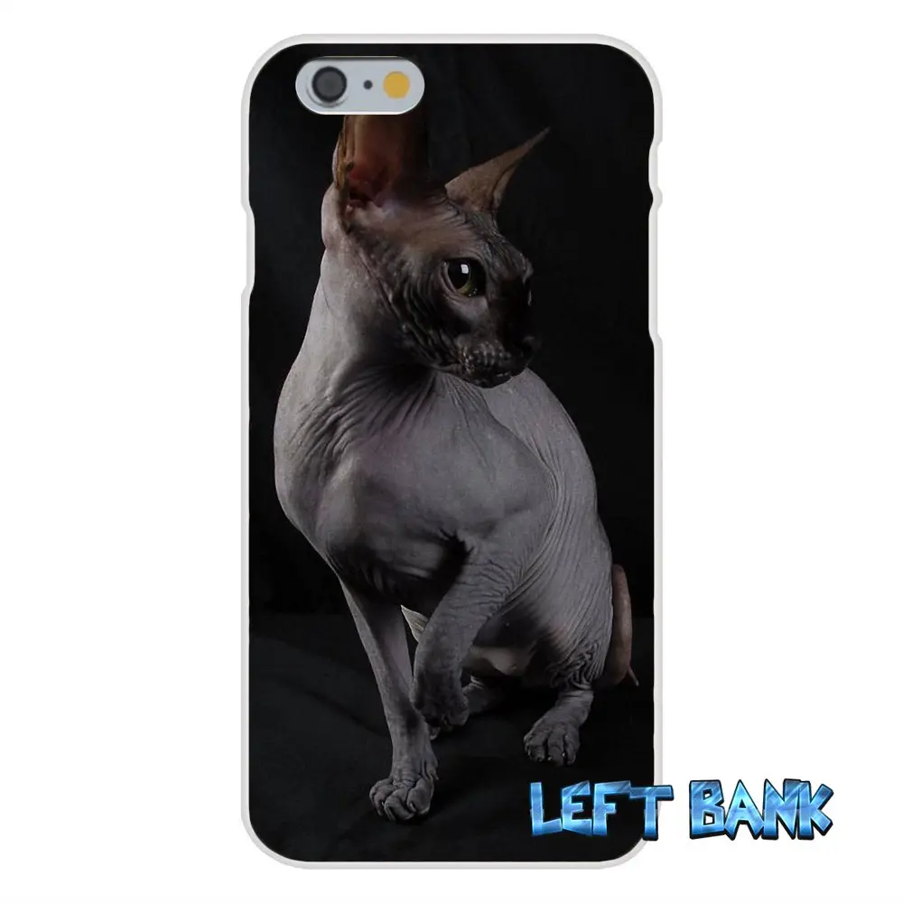 Sphynx Кот Мягкий Силиконовый ТПУ Прозрачный чехол для iPhone 4 4S 5 5S 5C SE 6 6S 7 Plus|case for