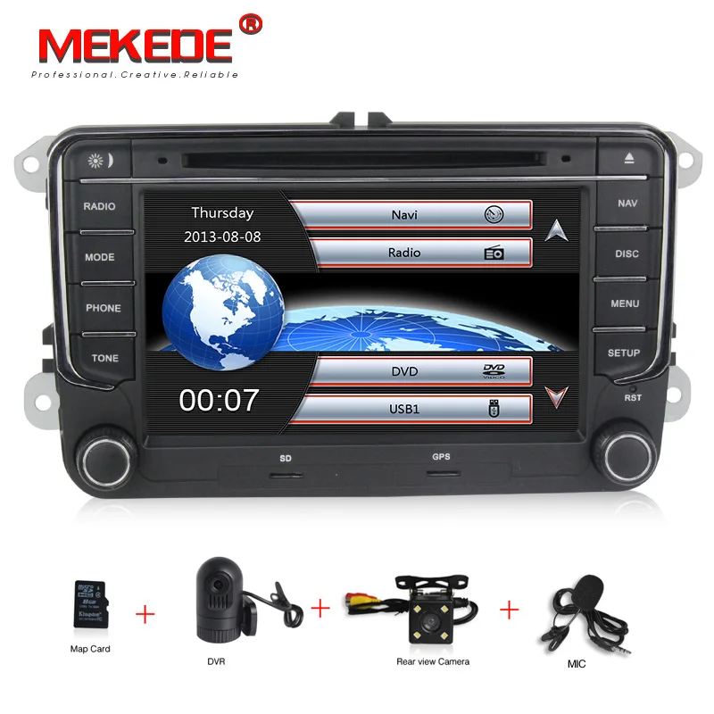 car dvd camera DVR 2 DIN " автомобильный dvd-плеер радио аудио для VW PASSAT Skoda Octavia Fabia GOLF Yeti SEAT leon B6 jetta Стерео gps Навигация BT RDS - Цвет: car dvd camera DVR