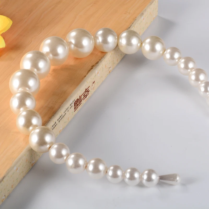 Женский обруч для волос с большим жемчугом элегантные свадебные аксессуары 2019 |