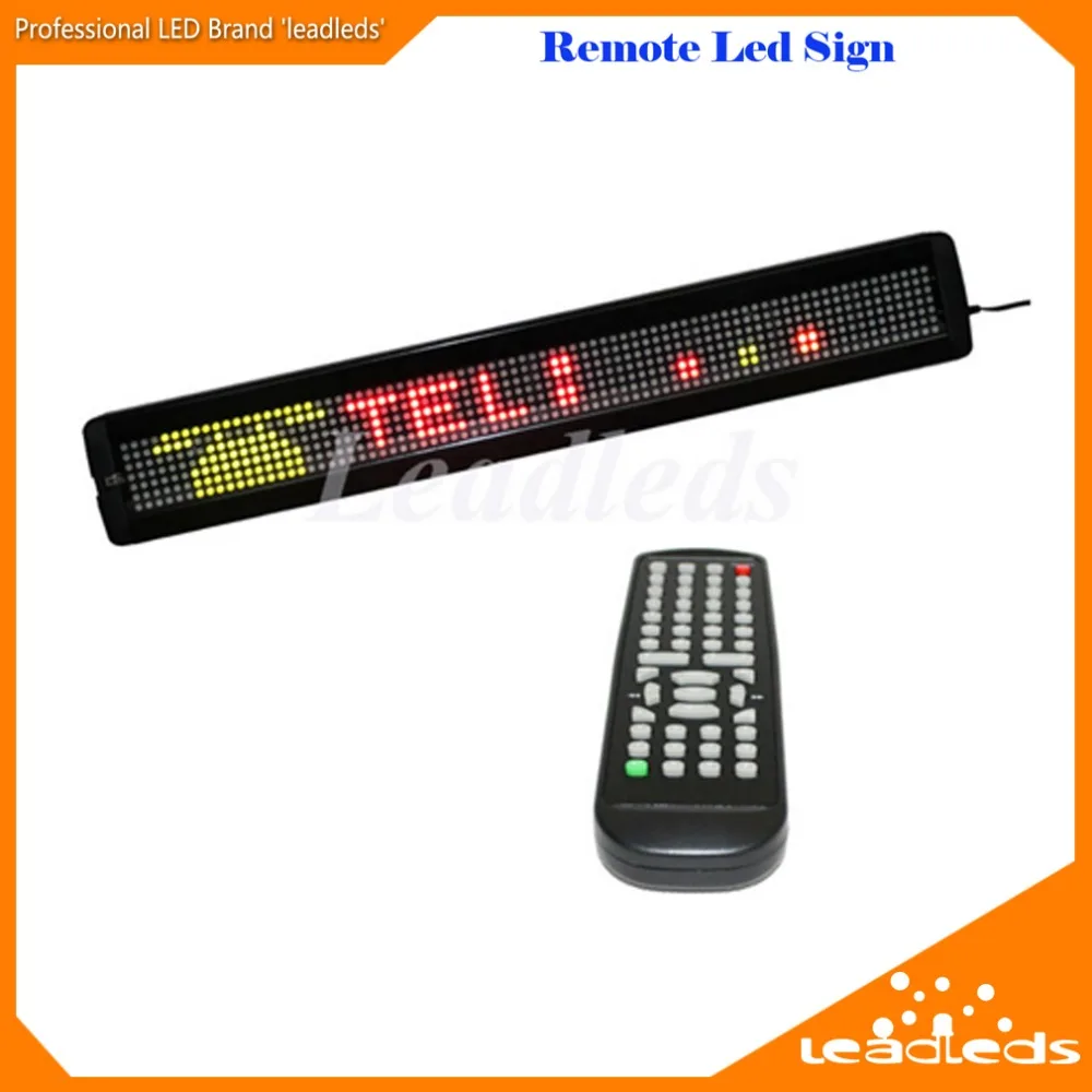 Tri-color LED Sign Wireless Remote Programmable Rolling Information Indoor LED Screen Display