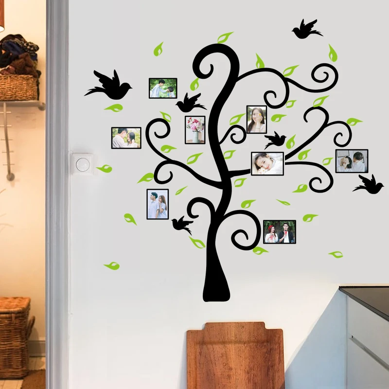 Creative Tree Photo Frame Bedroom Living Room Door Furniture Removable DIY Wall Stickers Self-adhesive Decal Decor Mural dc18 | Дом и сад