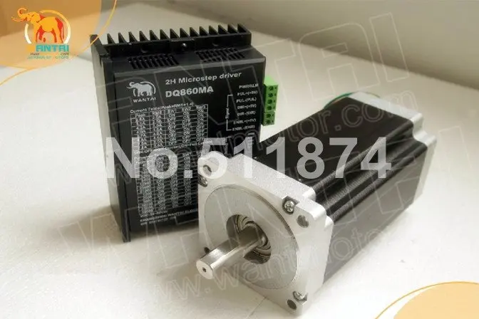 Новый CNC! Шаговый двигатель Wantai Nema 34, WT86STH118-6004A 1232-oz-in + Драйвер, DQ860MA 7.8A 80 В 256 микро CNC мельница для измельчения и вышивки