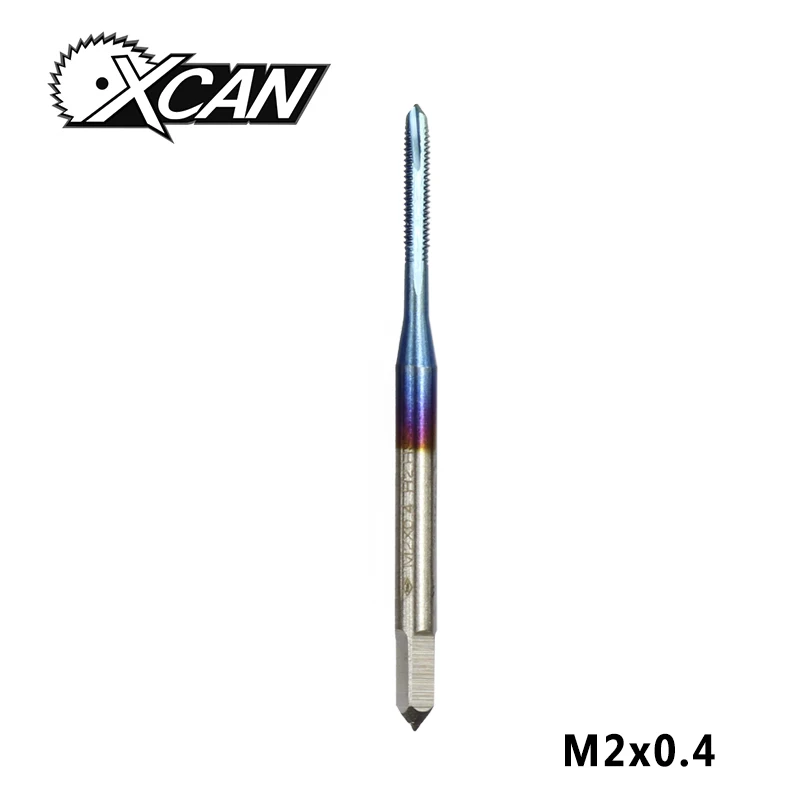 M2x0.4 XCAN 1 шт. M2-M6 нано с синим покрытием резьбовой кран высокоскоростной стальной винт кран прямой хвостовик кран сверло - Цвет: M2x0.4