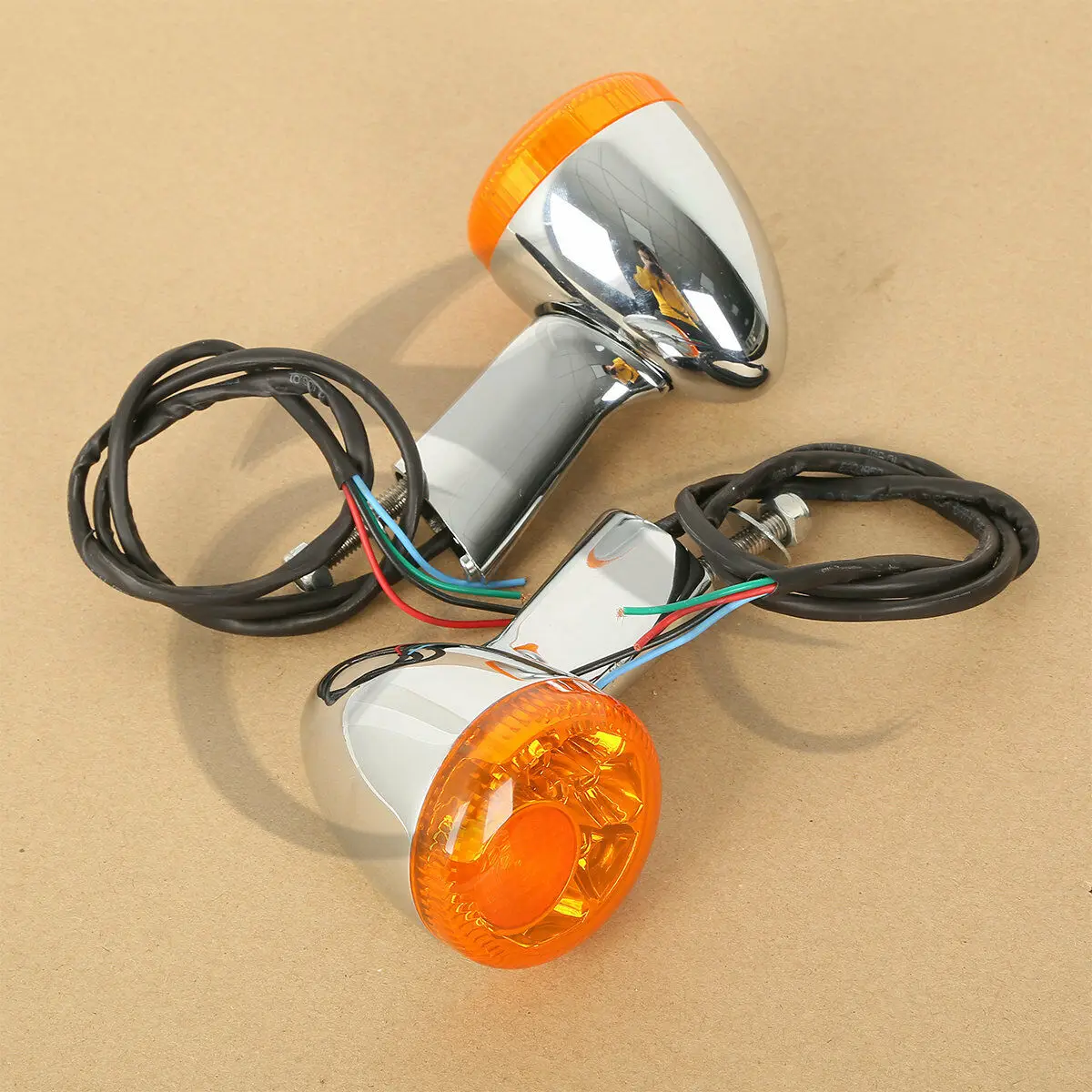 

Motorcycle Amber Rear LED Turn Signal Lights For Harley XL883 XL1200 Sportster 92-16 95 99