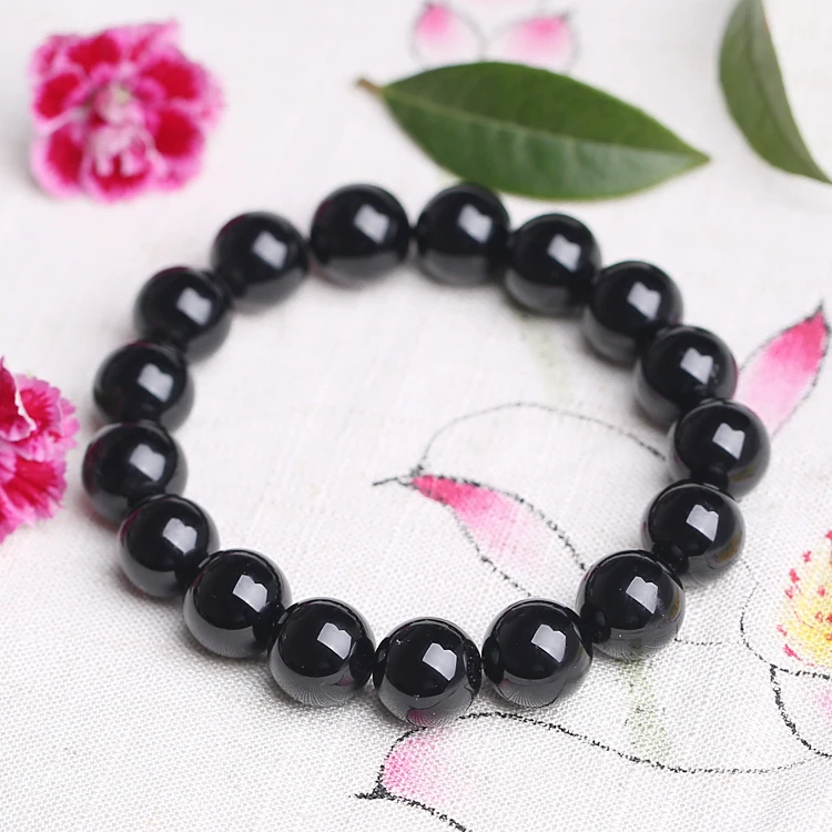 Браслет из чистого натурального кристалла черный турмалин браслет