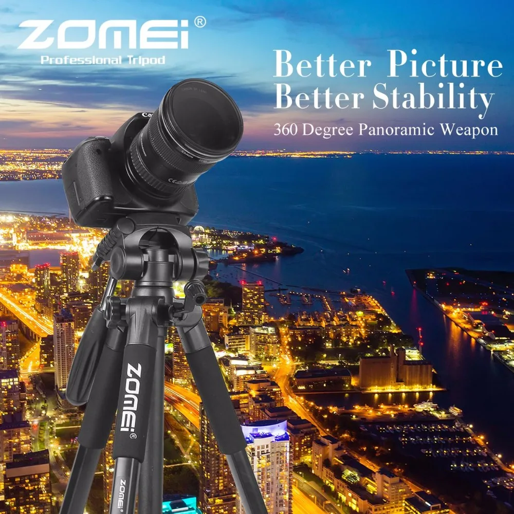 Портативный штатив ZOMEI Z666 Pro 56 дюймовый компактный легкий для камеры с