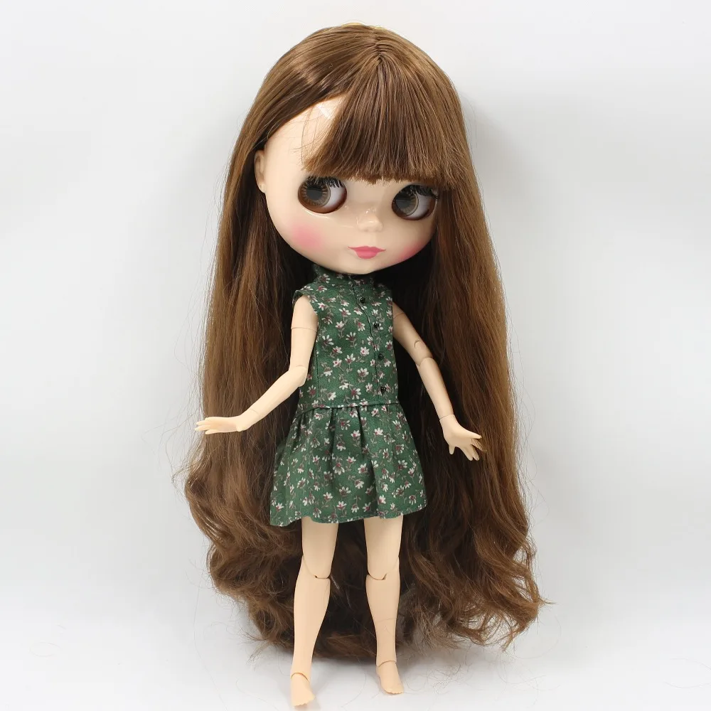 Ледяная кукла DBS Blyth licca body BL9158/0635 коричневый микс золотые волосы натуральный