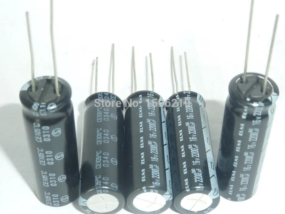 5 шт. 2200 мкФ 16 В ELNA 10x30 мм Высший сорт оригинальный 16V2200uF алюминиевый