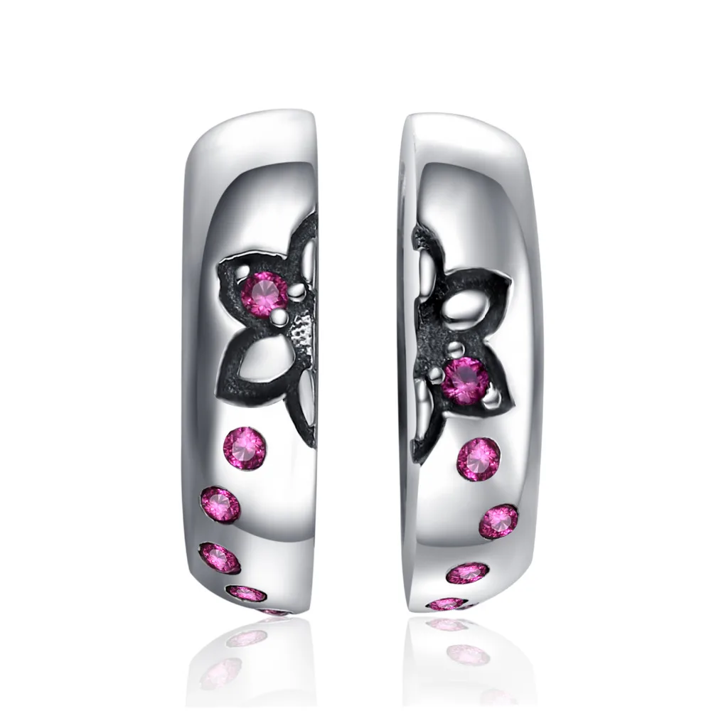 JewelryPalace 925 пробы серебро создания Ruby многоцветный цветок Шарм бисер Fit Браслеты Новая горячая Распродажа для Для женщин как Изысканные Подарки