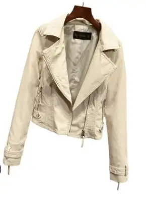 Демисезонный мотоциклетные Blcak куртка Для женщин пальто отложной воротник с