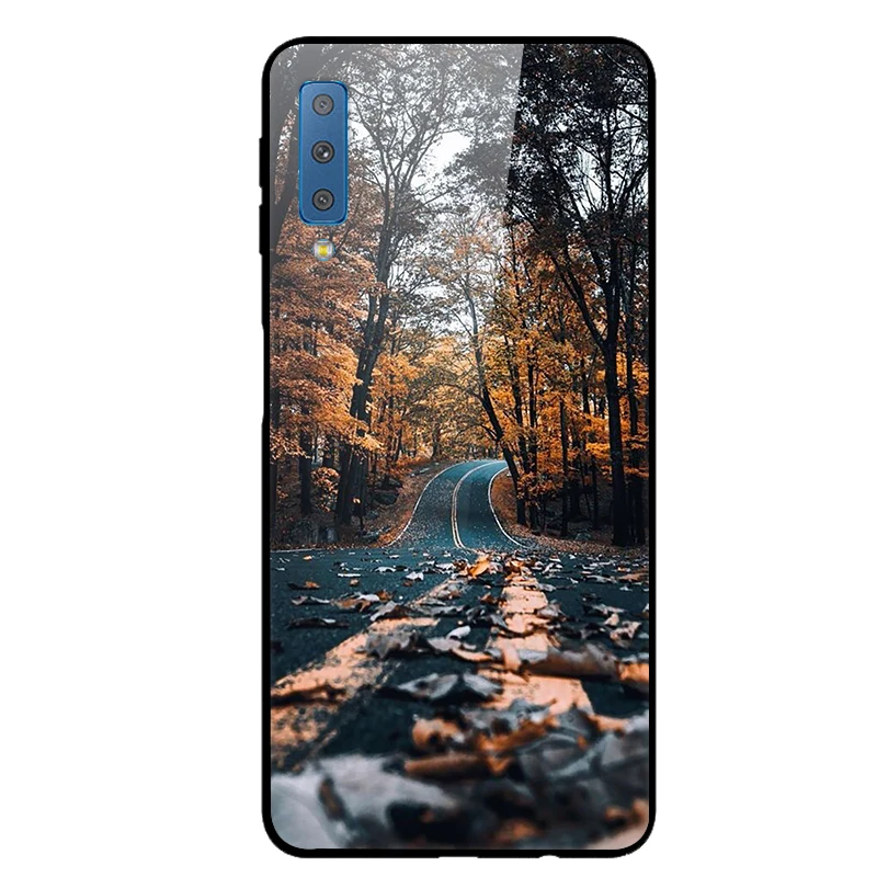Для samsung A7 чехол из закаленного стекла A750 жесткий чехол для samsung Galaxy A7 чехлы для телефонов Чехол 7 7A мягкий бампер