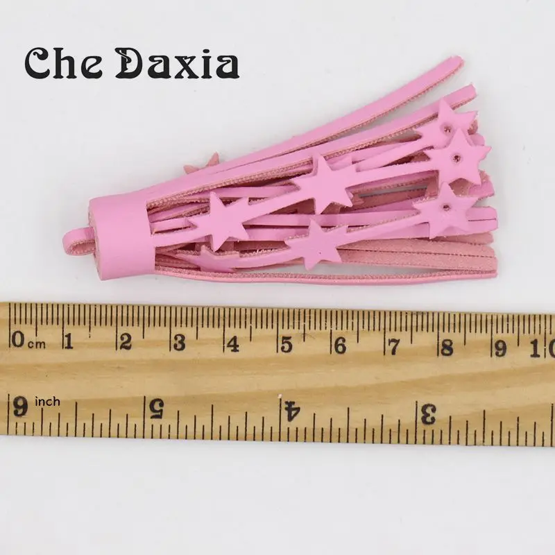 (5 шт./упак.) Подвеска из искусственной кожи с узором в виде звезд для