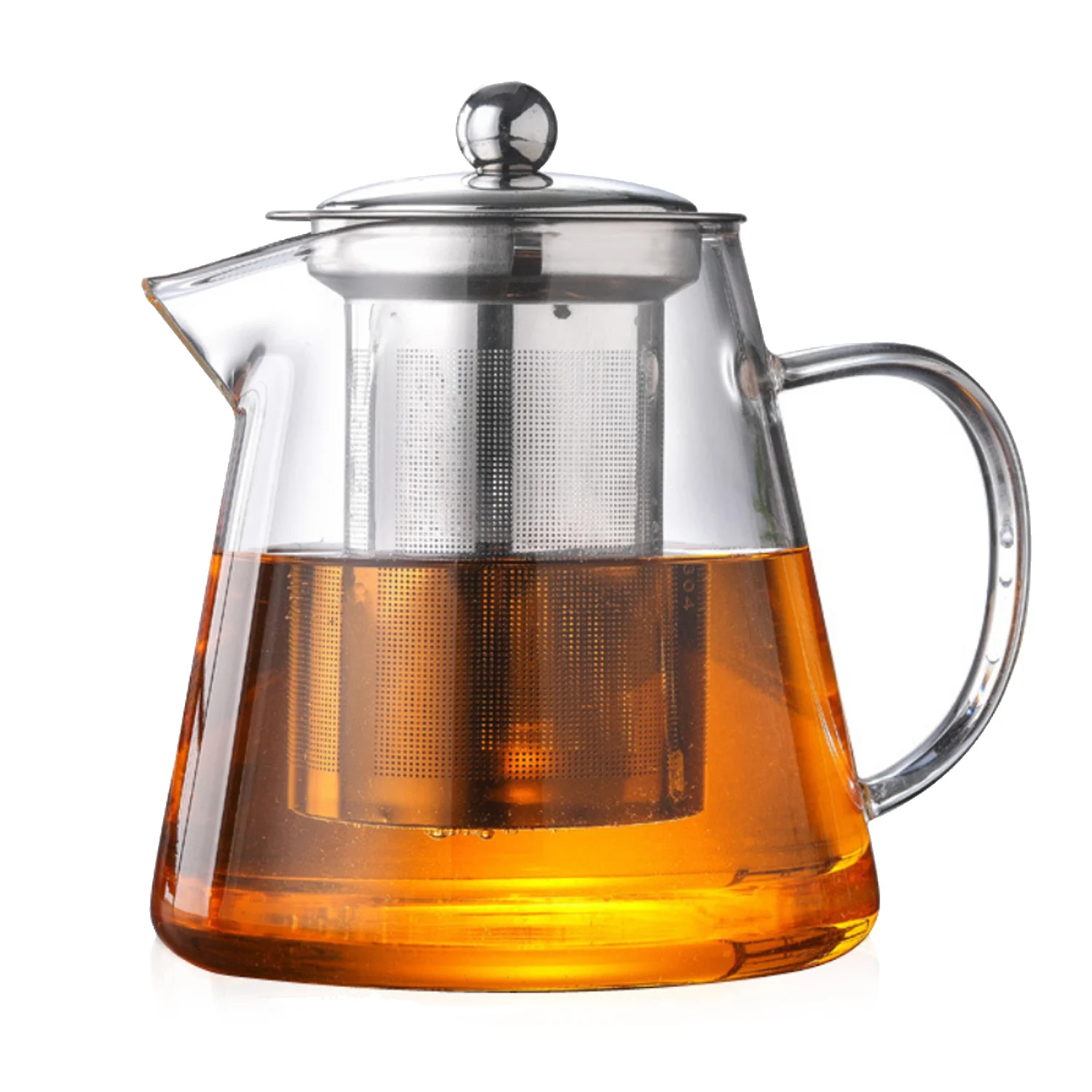 Behogar 450 мл 750 Чай горшок прозрачный Стекло высокое Температура стойкий лист цветок