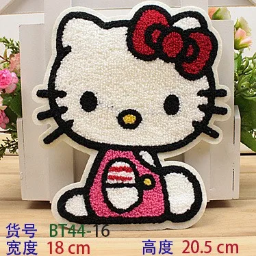 2 шт. DIY Экологичные мультфильм рисунок «Hello Kitty» ткани пластырь/значки гладить на аппликация вышивка аксессуары декоративные наклейки