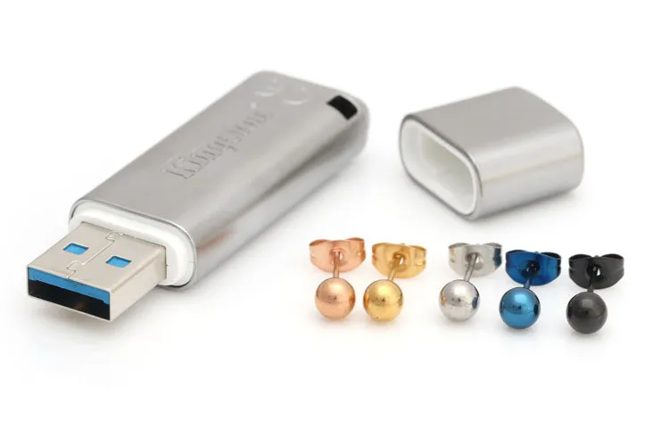 Хит продаж женские и мужские круглые серьги гвоздики из нержавеющей стали