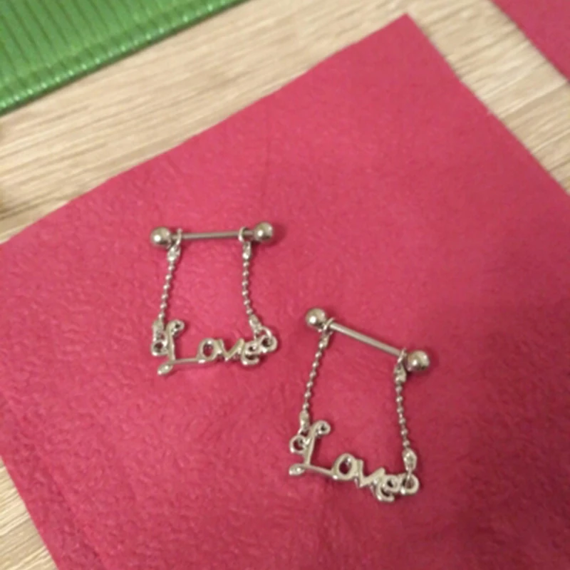 День Святого Валентина Любовь болтаются пирсинг щиты пара сосков для женщин/пара