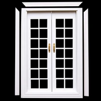1 set 112 dollhouse miniature exterior wooden french door for dolls house bedroom living room furniture toy