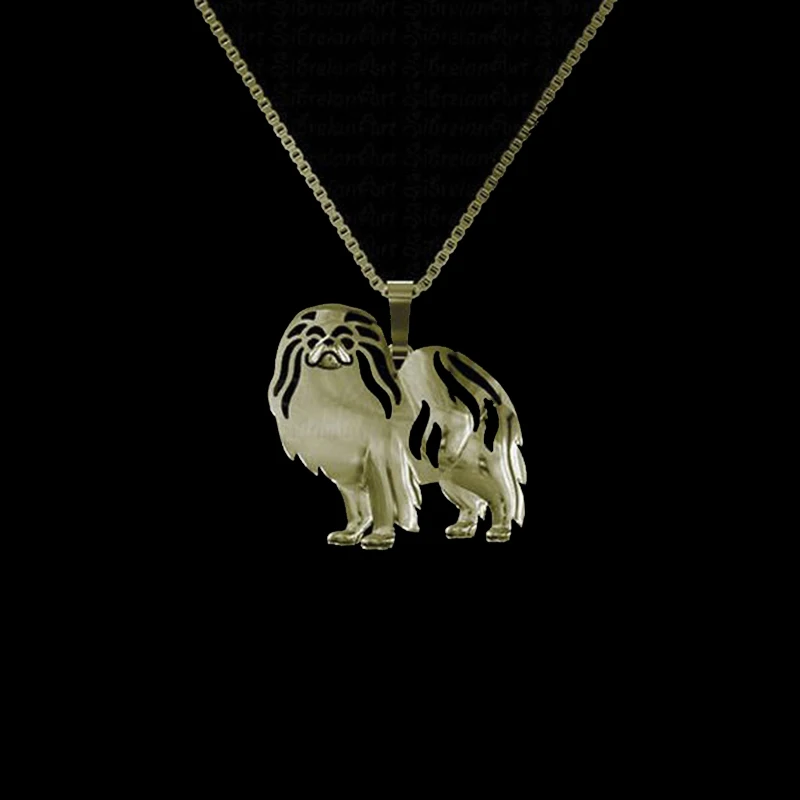 

Wholesale Japanese Chin pendant and necklace Gift pet Jewelry free ship-12pcs/Lot