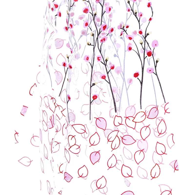 Шторы из вуали с цветочным принтом для гостиной тюлевые занавески на дверь