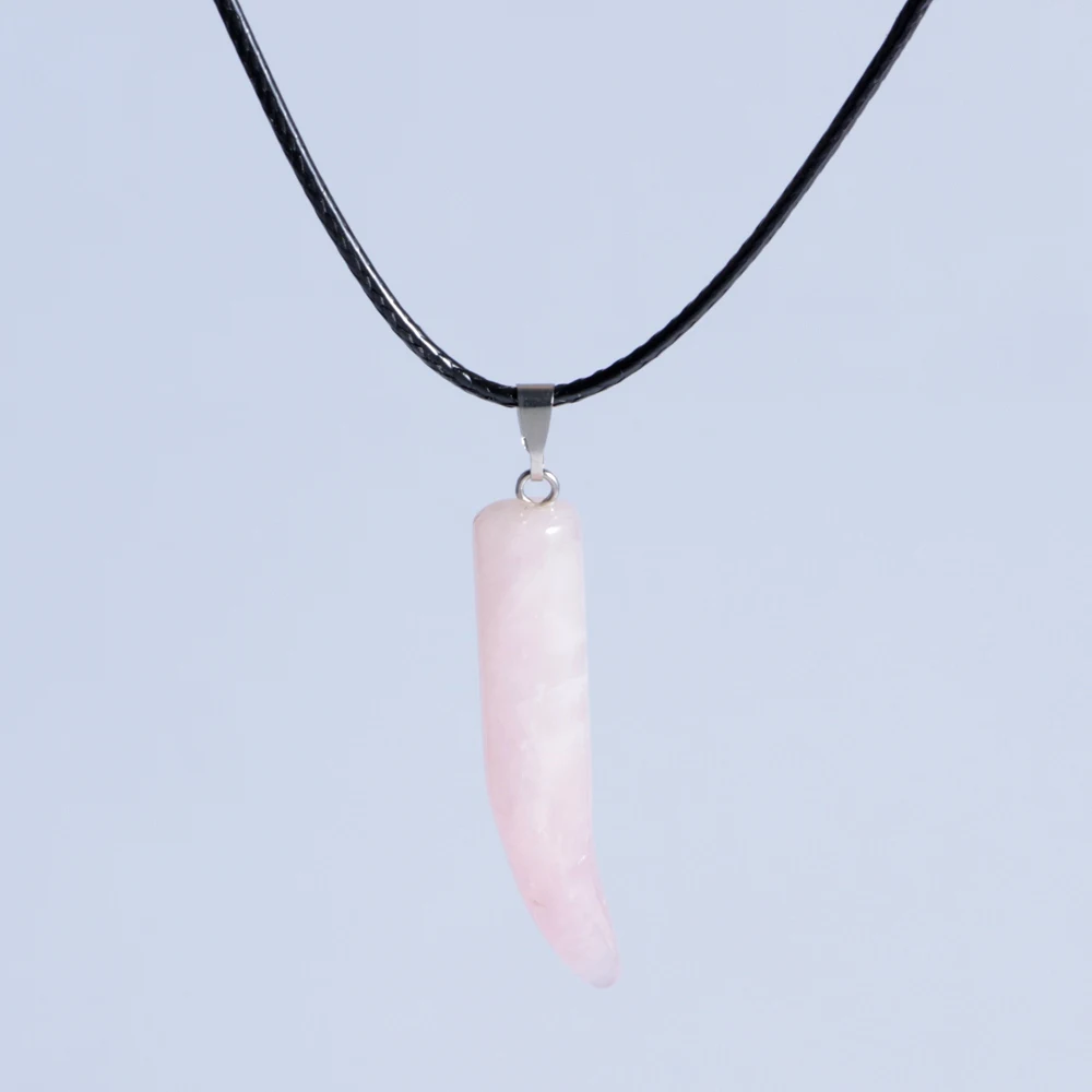 Новое поступление модные подвески из розового натурального камня с черным