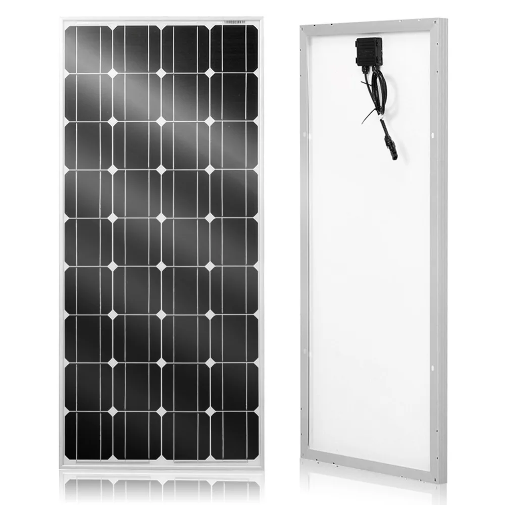 

DOKIO 100W 18V Solar panel Waterproof Glass solar Panels 200W 300W 400W Monocrystalline solar board for home/RV Charge 12V