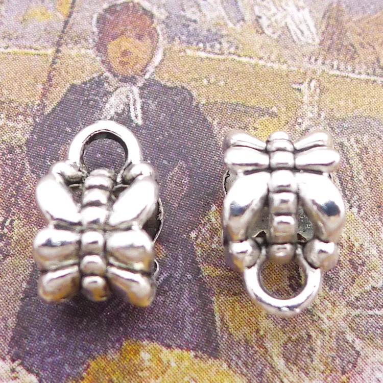 

80pcs Charm pendant buckle7*11mm 0.7g Antique silver Handmade Jewelry Making DIY Supplies European Alloy accessories Hot