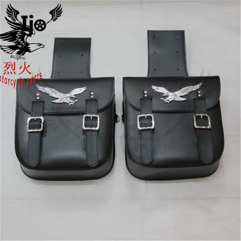 Классическая черная мотоциклетная седельная сумка для Vespa benelli harley softail mochila moto