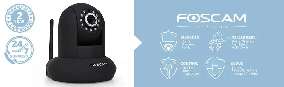 Foscam FI9821P P2P HD 720P Pan Tilt Проводная Беспроводная ip-камера с ночным видением и записью sd-карты