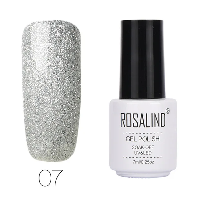 RC07 Гель ROSALIND 1 лак 7 мл 01-58 чистый цвет серия Гель лак для ногтей отмачиваемый УФ-лампа для маникюра ногтей полуперманентные Лаки - Цвет: RC07