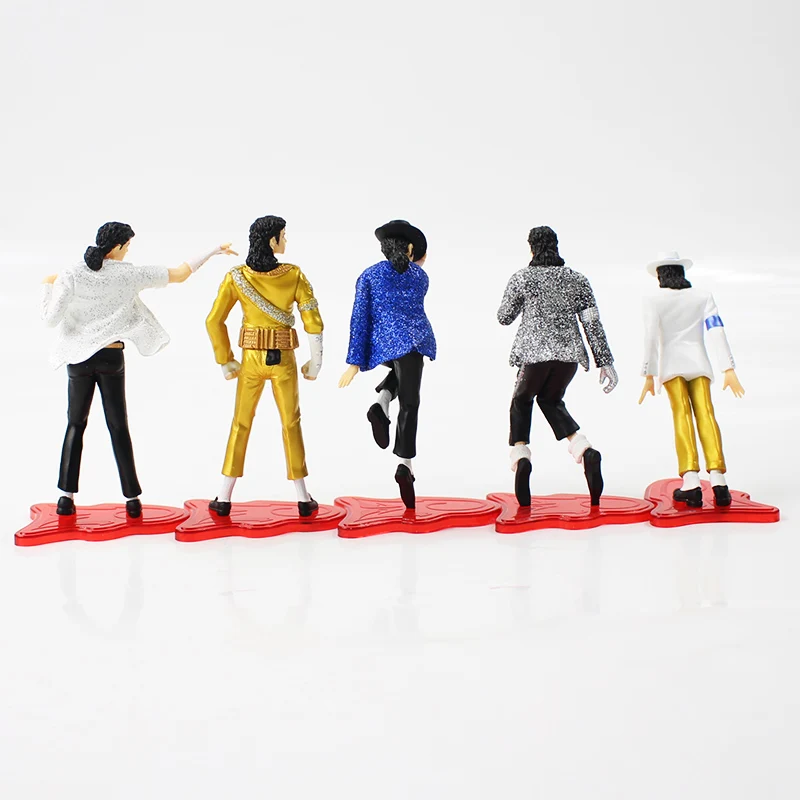 5 шт./партия MJ фигурка танцы MJ ПВХ Куклы костюм Майкла Джексона на Хэллоуин Moonwalk King of Pose Pace модель игрушка для коллекции