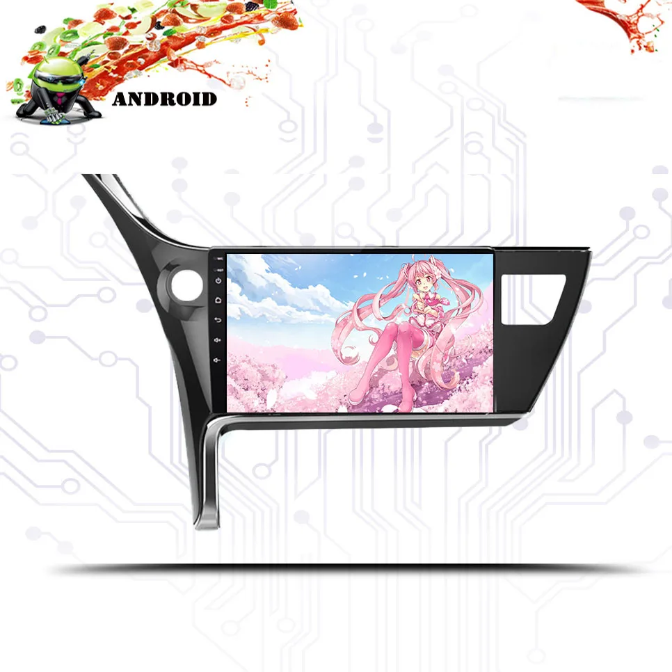 10 1 &quotAndroid 0 2 din Автомобильный мультимедийный dvd gps для Toyota corolla 2016 2017 18