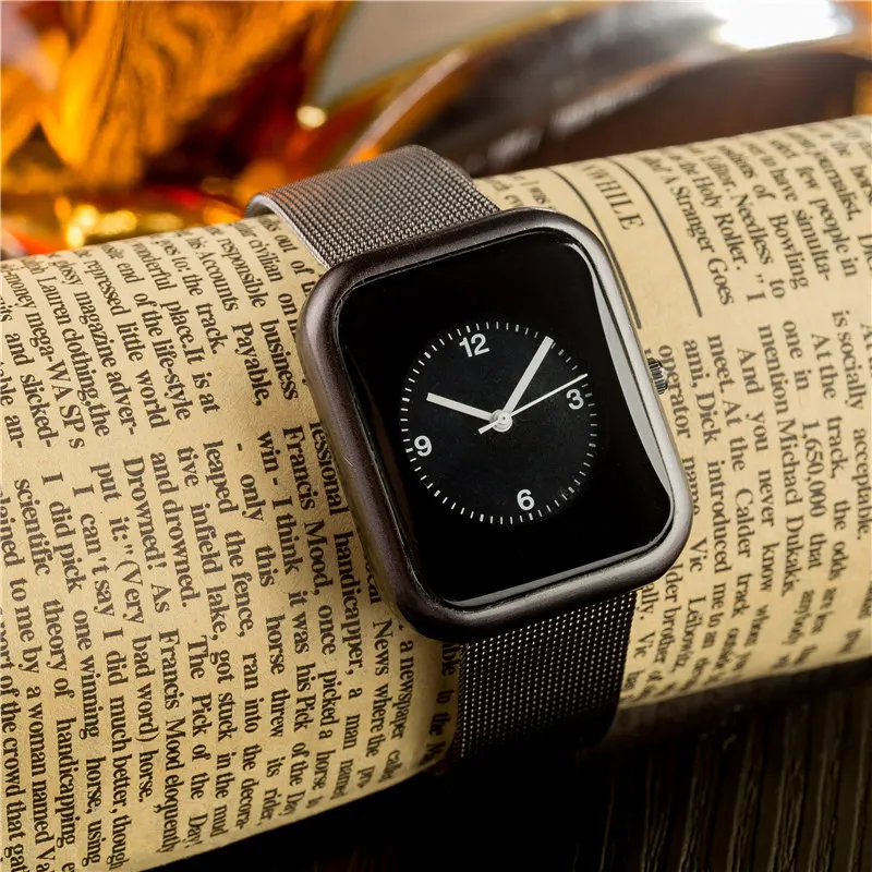 Роскошные прямоугольные часы с сетчатым циферблатом женские наручные Новые