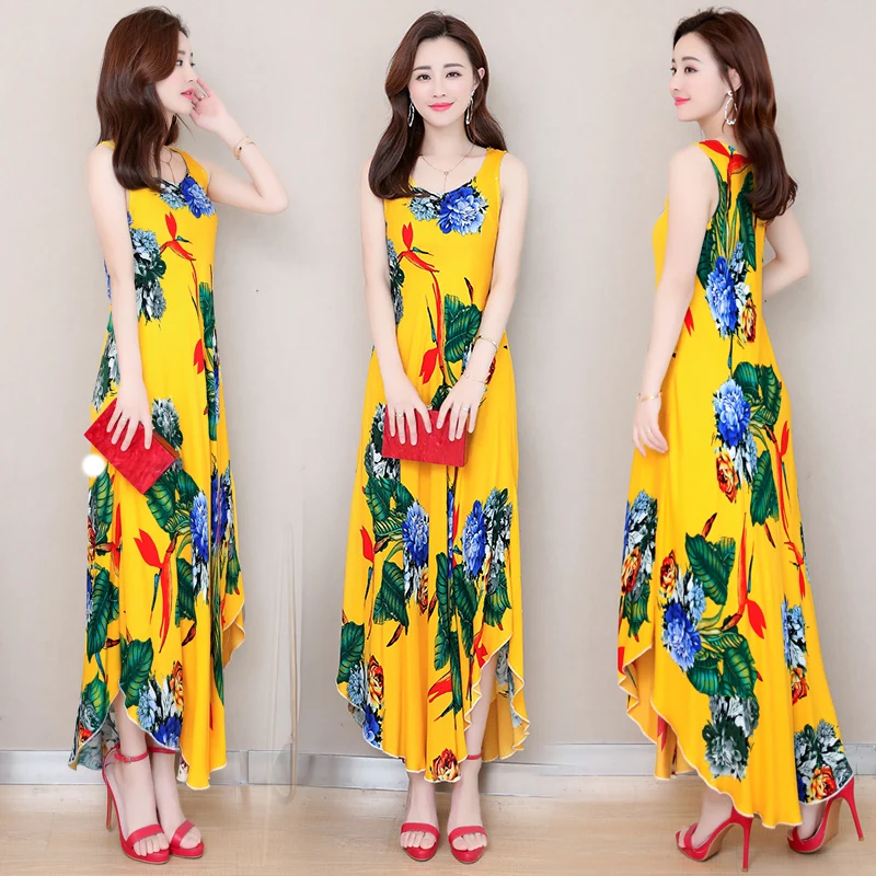 Женское платье свободного покроя Повседневные Вечерние платья размера плюс лето