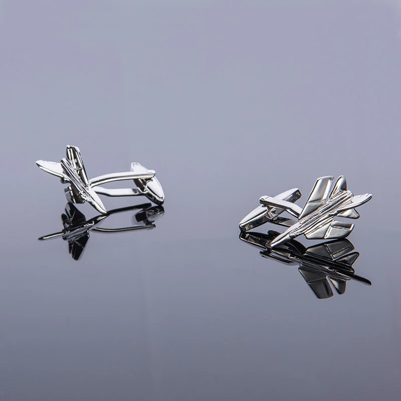 New High Quality Mens Design Airplane Cufflinks Helicopter Aircraft Cuff Links For Business Shirt Wedding Gift Free Shipping